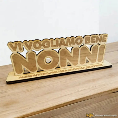 Targhetta Nonni - Festa dei nonni, idea regalo nonni Targa in legno