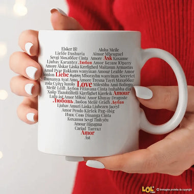 Tazza Amore in Tutte le Lingue Tazze Personalizzate