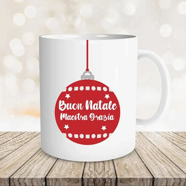 Tazza Buon Natale Maestra Tazze Personalizzate