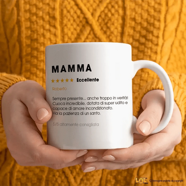 Tazza Dedica alla mamma con recensione Tazze Personalizzate