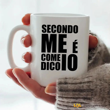 Tazza Divertente in Ceramica con Frase Ironica Secondo Me è Come Dico Io Tazze Personalizzate