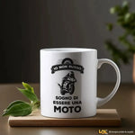 Tazza Divertente in Ceramica "Io Non Russo, Sogno di Essere una Moto" Tazze Personalizzate
