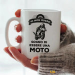 Tazza Divertente in Ceramica "Io Non Russo, Sogno di Essere una Moto" Tazze Personalizzate
