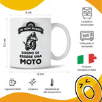 Tazza Divertente in Ceramica "Io Non Russo, Sogno di Essere una Moto" Tazze Personalizzate