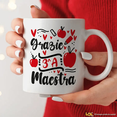 Tazza Grazie Maestra personalizzata Tazze Personalizzate