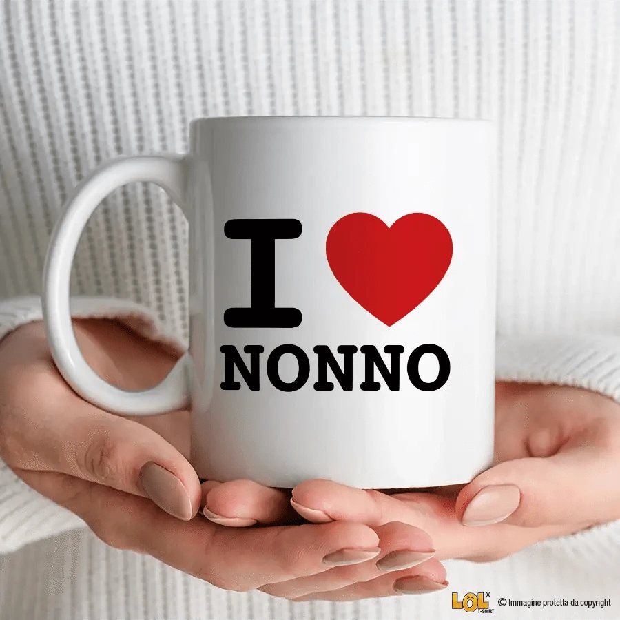 Tazza I Love Nonno o Nonna Tazze Personalizzate