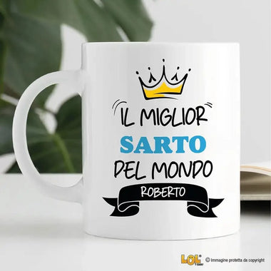 Tazza Il Miglior Sarto Del Mondo Personalizzata con Nome Tazze Personalizzate