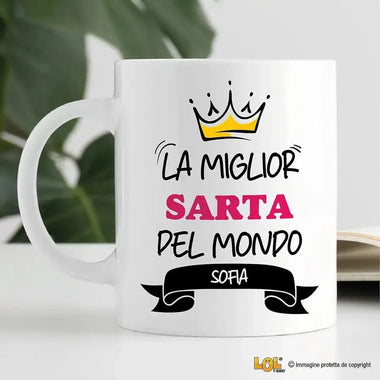 Tazza La Miglior Sarta Del Mondo Personalizzata con Nome Tazze Personalizzate