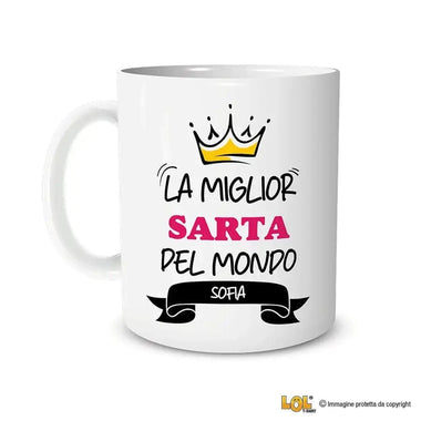 Tazza La Miglior Sarta Del Mondo Personalizzata con Nome Tazze Personalizzate