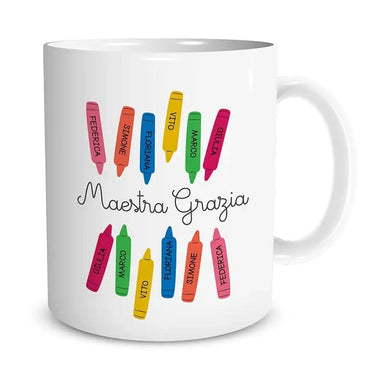 Tazza Maestra Matite personalizzate con nomi Tazze Personalizzate
