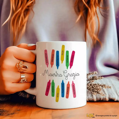 Tazza Maestra Matite personalizzate con nomi Tazze Personalizzate