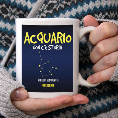 Tazza Oroscopo Segno Zodiacale Acquario Con Data Personalizzata Tazze Personalizzate