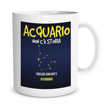 Tazza Oroscopo Segno Zodiacale Acquario Con Data Personalizzata Tazze Personalizzate