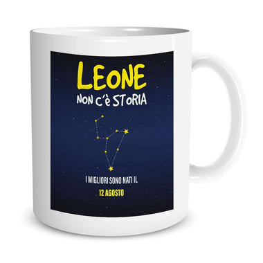 Tazza Oroscopo Segno Zodiacale Leone Con Data Personalizzata Tazze Personalizzate