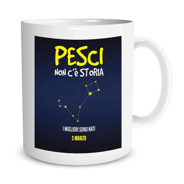 Tazza Oroscopo Segno Zodiacale Pesci Con Data Personalizzata Tazze Personalizzate