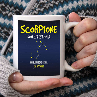 Tazza Oroscopo Segno Zodiacale Scorpione Con Data Personalizzata Tazze Personalizzate