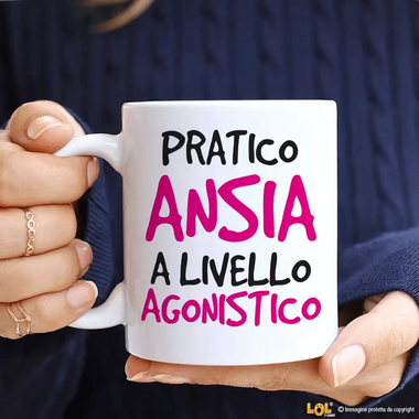 Tazza Pratico Ansia a Livello Agonistico Tazze Personalizzate