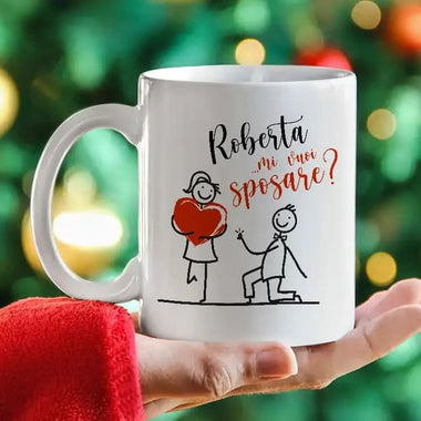 Tazza proposta di matrimonio mi vuoi sposare Tazze Personalizzate