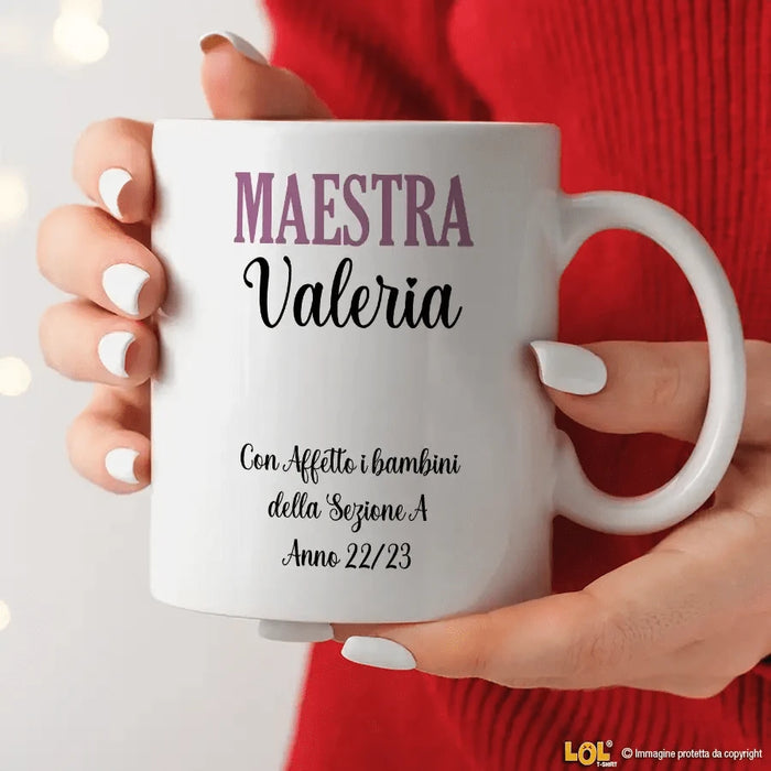 Tazza Regalo Maestro/Maestra Tazze Personalizzate