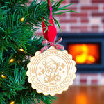 Pallina di Natale in Legno “Il Mio Primo Natale” con Orsetto – Personalizzata con Nome e Anno