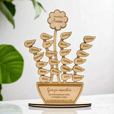 Piantina Catechista Personalizzata – Idea Regalo per Catechisti con Nomi-Albero della vita in legno-Lol T-shirt