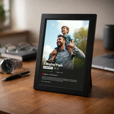 Poster Netflix Papà Personalizzato con Cornice Nera-Quadro-Lol T-shirt