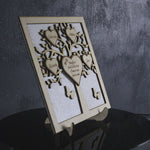 Albero della vita famiglia personalizzato con nomi Legno e Glitter