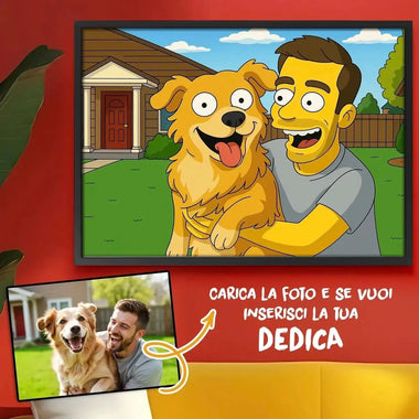 Quadro Personalizzato Stile Simpson con Foto e Dedica – Idea Regalo Originale-Quadro-Lol T-shirt