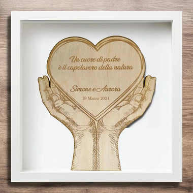 Quadro Regalo Papà Cuore-Quadro-Lol T-shirt