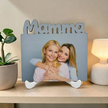 Quadro Targa mamma con foto personalizzata-Lol T-shirt
