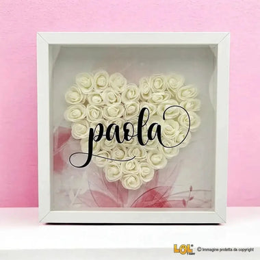 Shadow Box Nome - Idea Regalo San Valentino, Mamma, Fidanzata, Nonna, Zia-Shadow Box-Lol T-shirt