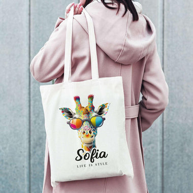 Shopper Giraffa Personalizzata Nome-Shopper-Lol T-shirt