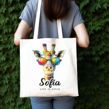 Shopper Giraffa Personalizzata Nome-Shopper-Lol T-shirt