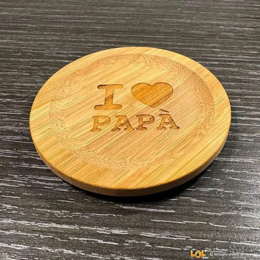 Sottobicchiere I Love Papa - Idea regalo per papà-Lol T-shirt