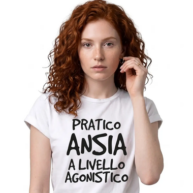 T-shirt Donna Pratico ansia a livello agonistico