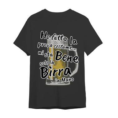 T-shirt Uomo Ho fatto la prova costume... mi sta bene solo la birra in mano-T-shirt-Lol T-shirt