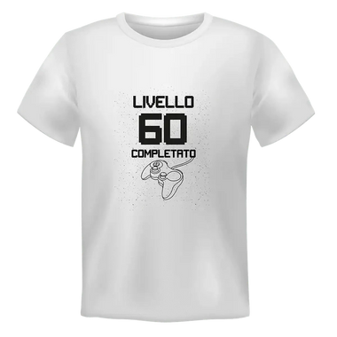 T-shirt Uomo Livello 60 Completato Con Età Personalizzabile-T-shirt-Lol T-shirt