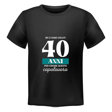 T-shirt Uomo Mi ci sono voluti 40 anni per creare questo capolavoro con Età Personalizzabile-T-shirt-Lol T-shirt