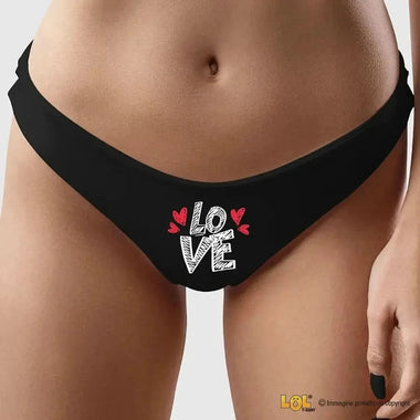 Tanga Slip Donna in Cotone Love Doodle – Ironico e Sexy-Slip Donna-Lol T-shirt