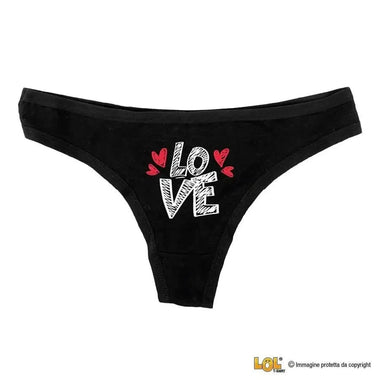 Tanga Slip Donna in Cotone Love Doodle – Ironico e Sexy-Slip Donna-Lol T-shirt