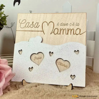 Targa con Piede Festa della Mamma-Targa in legno-Lol T-shirt