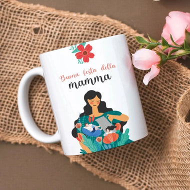 Tazza Buona Festa della Mamma Personalizzata con Nome-Tazze Personalizzate-Lol T-shirt