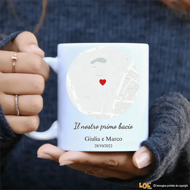 Tazza con Mappa Amore-Tazze Personalizzate-Lol T-shirt