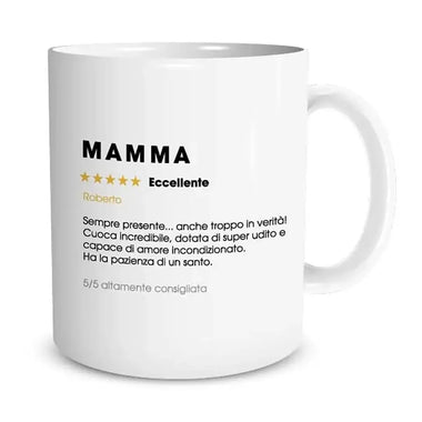 Tazza Dedica alla mamma con recensione-Tazze Personalizzate-Lol T-shirt