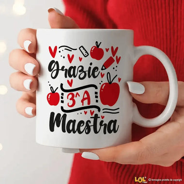 Tazza Grazie Maestra personalizzata-Tazze Personalizzate-Lol T-shirt