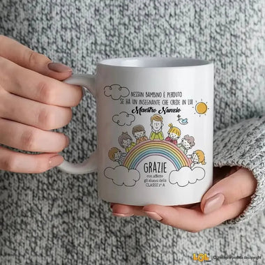 Tazza Grazie Maestro con dedica-Tazze Personalizzate-Lol T-shirt