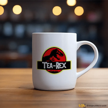 Tazza Jurassic Tea Rex Park-Tazze Personalizzate-Lol T-shirt