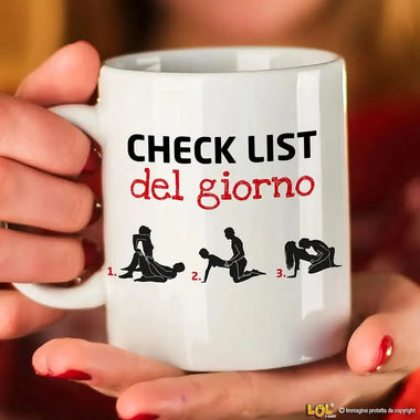 Tazza Kamasutra Divertente – Check List del Giorno – Idea Regalo Sexy per Coppie-Tazze Personalizzate-Lol T-shirt