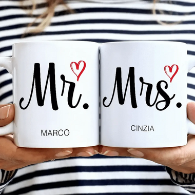 Tazza Lui e Lei con nome personalizzato-Tazze Personalizzate-Lol T-shirt