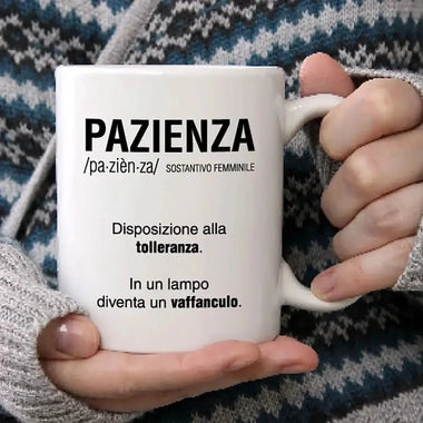 Tazza Pazienza Divertente-Tazze Personalizzate-Lol T-shirt